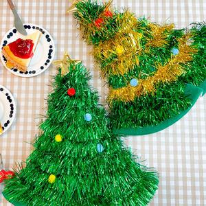 크리스마스 트리 홈파티 모자 부직포 행사 장식 소품 코스튬 인테리어