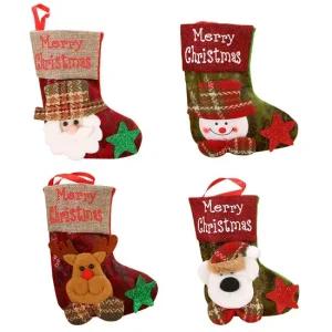 크리스마스 양말 장식 선물주머니 트리 데코 소품 산타 루돌프 눈사람 곰돌이