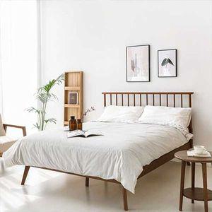 [오너클랜]고무나무 원목침대프레임 퀸침대 침실인테리어