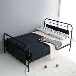 [오너클랜]북유럽 퀸침대 철제 침대프레임 침실인테리어 조립식