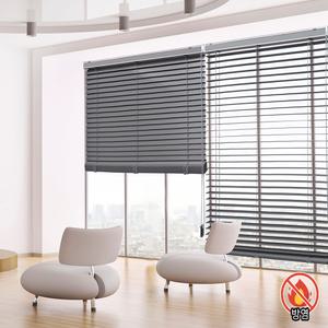 창앤롤 방염우드블라인드 오동나무 라운드형 원목 브라인드 커튼 학교 유치원 관공서 사무실