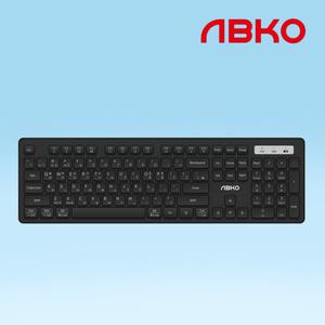 앱코 AK10 오피스 마스터 저소음 슬림 사무용 무선 키보드 블랙
