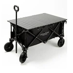 옥스포드원단 접이식카트 블랙스틸프레임 캠핑웨건-WFD9440