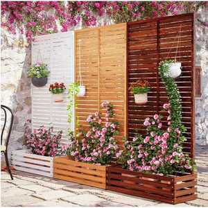 원목화단 울타리 야외 마당 펜션 난간 텃밭 경계목