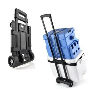 아이스박스 태클박스 캠핑 쿨러 캐리어 접이식 미니 손잡이 카트