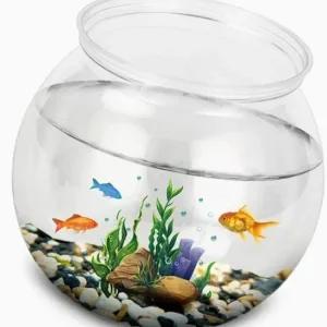 플라스틱 원형 어항 DIY 수족관 소품 장식 용품 소형 수초 수조 싱글족