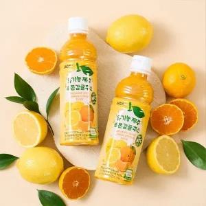 [제철진미] 자연그대로 유기농 제주 레몬 감귤쥬스 340ml 5개