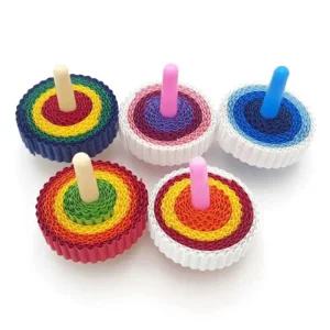 행복나무 다나스쿨 띠골판지로 팽이 만들기(5인세트) 종이팽이만들기