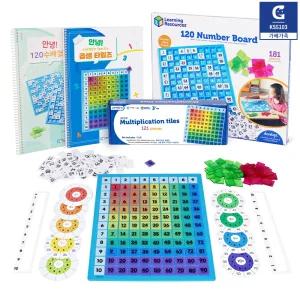 안녕 수배열판 곱셈타일즈 활동세트 곱하기 구구단 수학교구 어린이 수학개념 (교재2권포함)