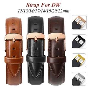 DW 다니엘 웰링턴 남성용 여성용 18mm 20mm 22mm 시계 스트랩 품질 가죽 시계 밴드 12mm 13mm 14mm 17mm 19