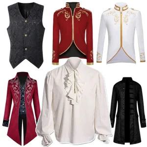 남성셔츠 중세시대 귀족 왕자 행사 뮤지컬 공연 무대 남자무대의상