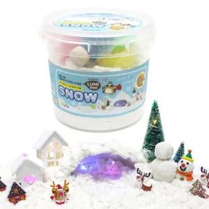 루미샌드 스노우_1.5L_눈내리는 마을/촉각/창의력/발달/가정용/만들기/샌드/완구/장난감/어린이/모레/미술