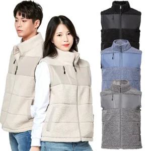 양털 본딩 조끼 후리스 뽀글이 베스트 단체복 근무복 작업복 남녀공용 유니폼제작 인쇄마킹가능