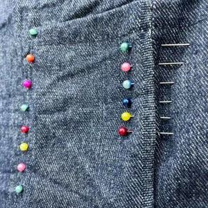 컬러 진주 시침핀 원형 미싱부자재