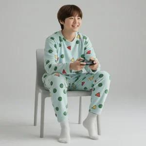 잠옷 수면 아동 키즈 겨울 따뜻한 울트라 파자마 부드럽고 신축성 좋은 압축 밍크 원단 [P1104B]