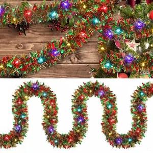 크리스마스 장식 모루 줄조명 5m 10m 건전지형 트리 창문 벽장식 무드등 소품