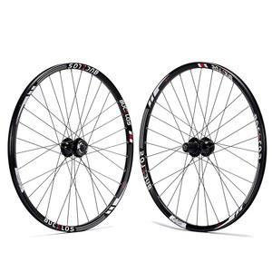 버클로스 산악 자전거 휠셋 26/27.5/29 인치, 알루미늄 합금 림 32H 디스크 브레이크 MTB 휠셋, 퀵 릴리스 앞바퀴 블랙 8-10 스피드 카세트 장착