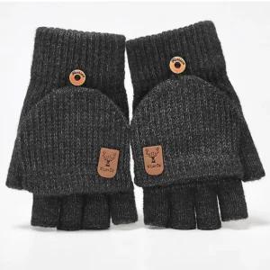 니트 덮개형 반장갑 겨울 벙어리 터치 스마트폰 방한 장갑 가능