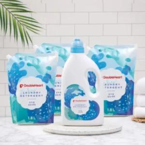 더블하트 유아 세탁 세제 1.8L 용기 리필 출산 준비