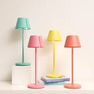 오아 플로비 LED 단 스탠드 테이블 램프 침대 침실 미니 버섯 무선 조명 탁상 무드 등