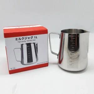 [골드스마일]스테인레스 눈금 계량 밀크저그 1000ml 우유 스팀피쳐