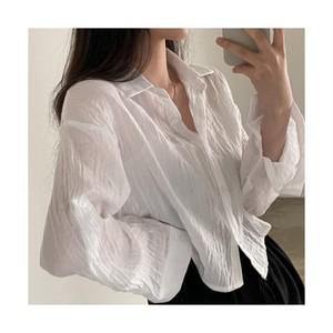 아이엠몽 여성용 라파에 루즈핏 크롭 셔츠