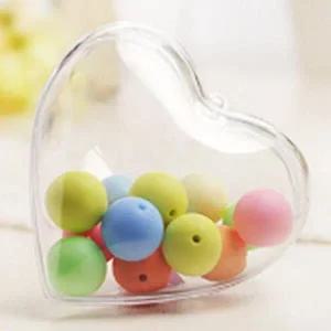 고품질 하트형 캡슐 12cm 투명하트공 12cm 모빌 선물 아크릴 볼 플라스틱 투명 파티 선물 WFHBP8V