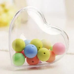 고품질 하트형 캡슐 10cm 투명하트공 10cm 여름 투명 모빌 아크릴 볼 플라스틱 투명 파티 선물 WFHBP8Y