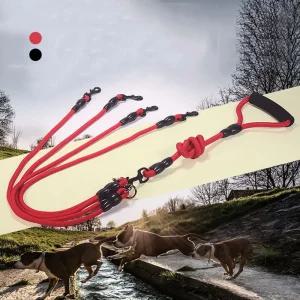 강아지 로프 리드줄 산책 목줄 손잡이 외출용 4in1체인 대형견 용품 애견 개줄 리드