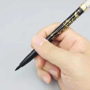 일본 휴대용 세필 브러쉬 붓펜 카본잉크 얇은 손글씨펜