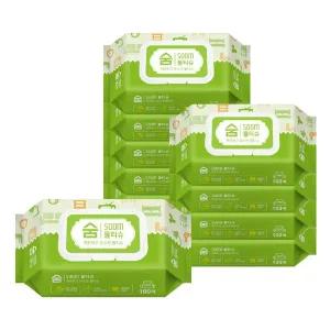 [NS홈쇼핑]숨 깨끗한 물티슈 (캡형) 100매 10팩 물티슈 티슈 대용량[35599635]