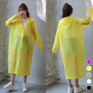 EVA 남녀공용 캐주얼 고급 레인코트 다회용 우비