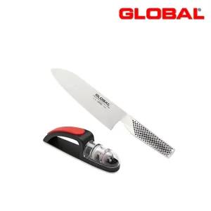 글로벌 셰프나이프1P+ 핸드칼갈이1P/GLOBAL G-46220BR