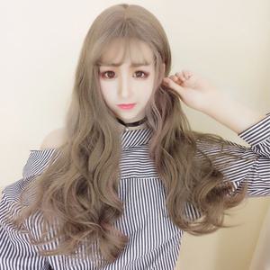 뿌이뿌이가발 여성 패션 롱 웨이브 통가발 얘지컬