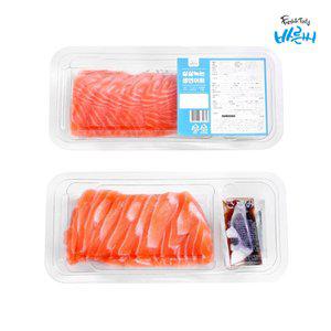 [바른씨][당일제조] 살살녹는 생연어회 200g 슬라이스X2팩