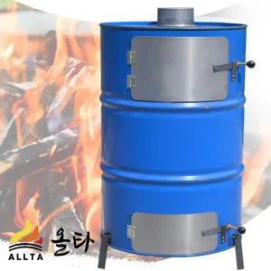 드럼통 소각난로 일자연통 1개 +T자연통 1개 연통포함