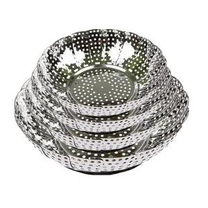 [국내생산 430 스테인리스] 찜기 바구니형 다용도 찜판 찜채반 삼발이 스텐찜기 받침 찜망 특대 33 x 19