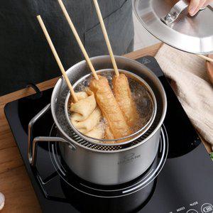 인덕션 가스렌지 겸용 멀티팟 2.3리터 타공망포함 어묵꼬치냄비 나물데치기