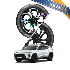 (스킨엑스) 트랙스 크로스오버 카본 플래시 머신드 19인치 알로이 휠 홀로그램 데칼 스티커