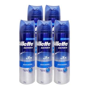 질레트 시리즈젤 모이스춰라이징 쉐이빙젤 195g X 5개