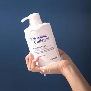 세안 후 개운함이 다르다 ! 콜라겐으로 탱글촉촉하게 관리해 주는 [크리크] 리프레싱 콜라겐 딥 클렌징폼 500g x 2개