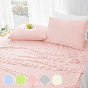 [라이크홈][아이스브릭] 냉감 시원한 여름쿨링 홑이불 베개커버 침대패드 풀세트 SS (6color)