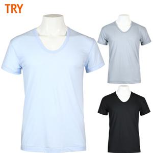 속옷MOA 트라이 남성용 면40수 베이직 컬러 반팔(T) 티셔츠 런닝 1p