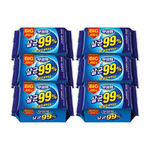 무궁화 빅살균 99퍼센트 세탁비누 450g x 6개 빨래비누