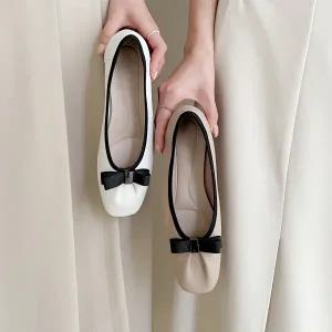 [롯데백화점]소보 띠베스 소가죽 리본장식 플랫 2cm 4cm