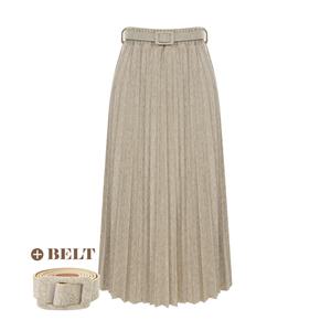 [페이지플린] 벨트밴딩플리츠스커트_P4CSK026C
