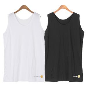 스마일 트임박스 롱나시 빅사이즈 무지 레이어드 이너티셔츠