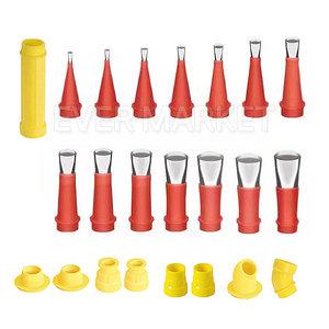 실리콘 노즐 23종 세트 구찌 스텐 노즐 소켓 소세지건 카트리지 코킹작업