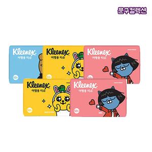 크리넥스 카카오 여행용티슈 50매 5묶음 미용티슈 휴대용 여행 화장지 카카오프렌즈 