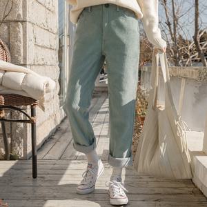 [시크릿라벨] 코듀로이뒷밴딩일자핏융기모팬츠